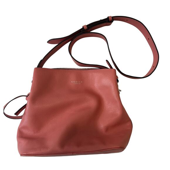Radley London Pink Leather Adjustable Shoulder Bag - Picture 1 of 4